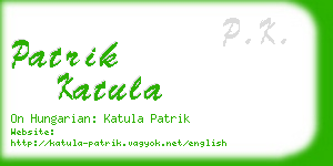 patrik katula business card